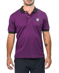 Maceoo - Mozartspecktip Stretch Nylon Polo - Lyst