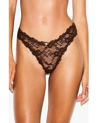 Skims - Stretch Lace Dipped Thong - Lyst