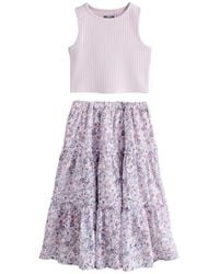 Next - Kids' Rib Tank & Floral Skirt Set - Lyst