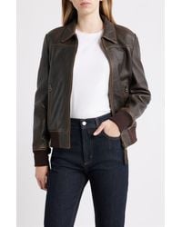 Schott Nyc - Leather Flight Jacket - Lyst