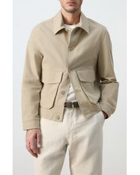 Mango - Cotton Blend Jacket - Lyst