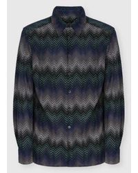Missoni - Long Sleeve Shirt With Irregular Zigzag - Lyst