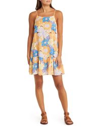 Rip Curl - Sunrise Session Floral Print Cover-up Dress - Lyst