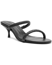SCHUTZ SHOES - Taliah Woven Strap Kitten Heel Slide Sandal - Lyst
