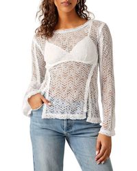 Free People - On The Road Twisted Lace Top - Lyst