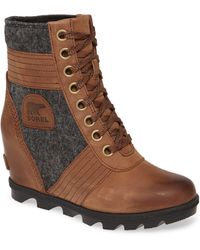 women's sorel slimshortie waterproof leather boots