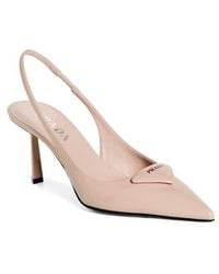 Prada - Modellerie Pointed Toe Slingback Pump - Lyst