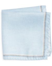 Jack Victor - Crestwool Solid & Houndstooth Check Reversible Silk Pocket Square - Lyst