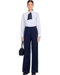 Sandro - Asymmetric Straight-Leg Trousers - Lyst