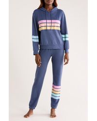 Pj Salvage - Stripe Pajama Hoodie & Jogger Set - Lyst