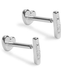 Argento Vivo Sterling Silver - Argento Vivo Sterling Cubic Zirconia Bar Flat Back Stud Earring At Nordstrom - Lyst