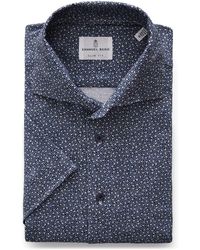 Emanuel Berg - Scatter Print Short Sleeve Knit Button-up Shirt - Lyst