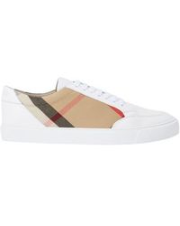 Burberry - Vintage Check Canvas & Leather Sneaker - Lyst