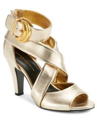 Donna Karan - Clari Ankle Strap Peep Toe Sandal - Lyst