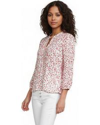 Lands' End - Plus Size Lightweight Jersey Button Pintuck Top - Lyst