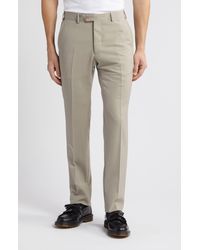 Emporio Armani - G-line Flat Front Wool Pants - Lyst