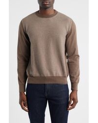 Canali - Cotton Crewneck Sweater - Lyst