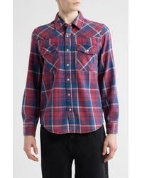 Brixton - Waylon Plaid Snap Overshirt - Lyst