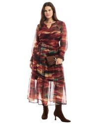 June + Vie - Tiered Maxi Dress - Lyst