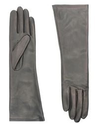 Agnelle - Celia Mid-Length Lambskin Glove With A Silk Lining - Lyst