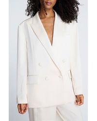 Kenneth Cole - Double Breasted Boyfriend Blazer - Lyst