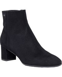 Santoni - Suede Mid-Heel Ankle Boot - Lyst