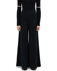 MARCELLA - Georgia High Waist Wide Leg Ponte Knit Pants - Lyst