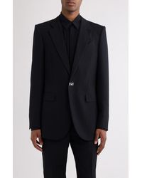 Givenchy - New Metal Detail Wool Blazer - Lyst
