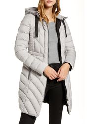 Bernardo Packable Hooded Walker Coat, Grey - Gray