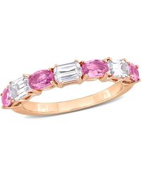 Julianna B - Sapphire & Sapphire Semi-Eternity Ring 14K - Lyst