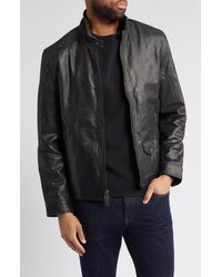 Frye - Racer Water Repellent Leather Jacket - Lyst