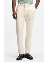 BOSS - Kane Flat Front Straight Leg Pants - Lyst