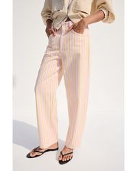 Mango - Stripe Balloon Jeans - Lyst