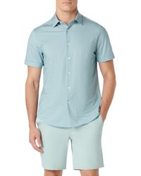 Bugatchi - Miles Ooohcotton Geo Print Short Sleeve Button-up Shirt - Lyst