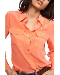 Equipment - Signature Slim Fit Silk Button-Up Shirt - Lyst