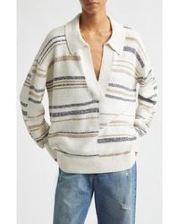 Twp - V Neck Long Sleeve Polo Sweater - Lyst