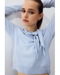 H&M - Sweater With Scarf Collar - Lyst