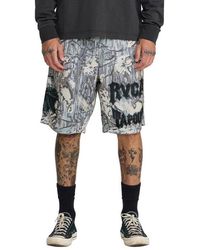 RVCA - X Tapout Printed Mesh Shorts - Lyst
