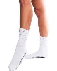 Arebesk - Seashell Slouchy Grip Crew Socks - Lyst