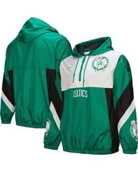 Mitchell & Ness - Boston Celtics Hardwood Classics Team Origins Anorak Quarter-Zip Windbreaker Jacket - Lyst