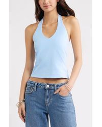 BP. - Stretch Cotton Halter Top - Lyst