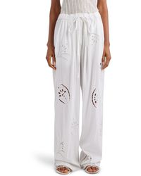 Isabel Marant - Hectorina Eyelet Embroidered Relaxed Pants - Lyst