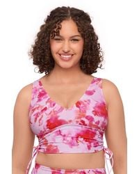 S3 Apparel - Supportive And Sculpting Cinched Adjustable Midkini Swimsuit Top - Lyst