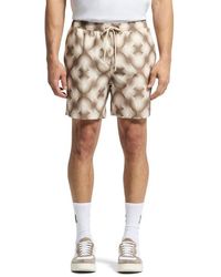 Psycho Bunny - Paros Print Swim Trunks - Lyst