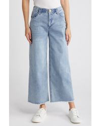 Wit & Wisdom - 'ab'solution Skyrise Frayed Ankle Wide Leg Jeans - Lyst