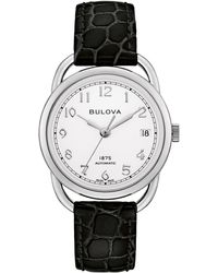 Bulova - Joseph Commodore Leather Strap Watch - Lyst