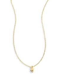 Mint & Lily - Tiny Script Initial Necklace - Lyst