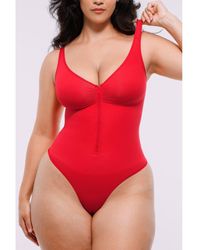 Shapellx - Skin Flow Zipper Front Thong Bodysuit - Lyst