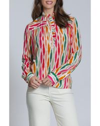 Apny - Ruffle Placket Top - Lyst