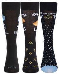 Memoi - Assorted 3-Pack Hannukah Crew Socks - Lyst